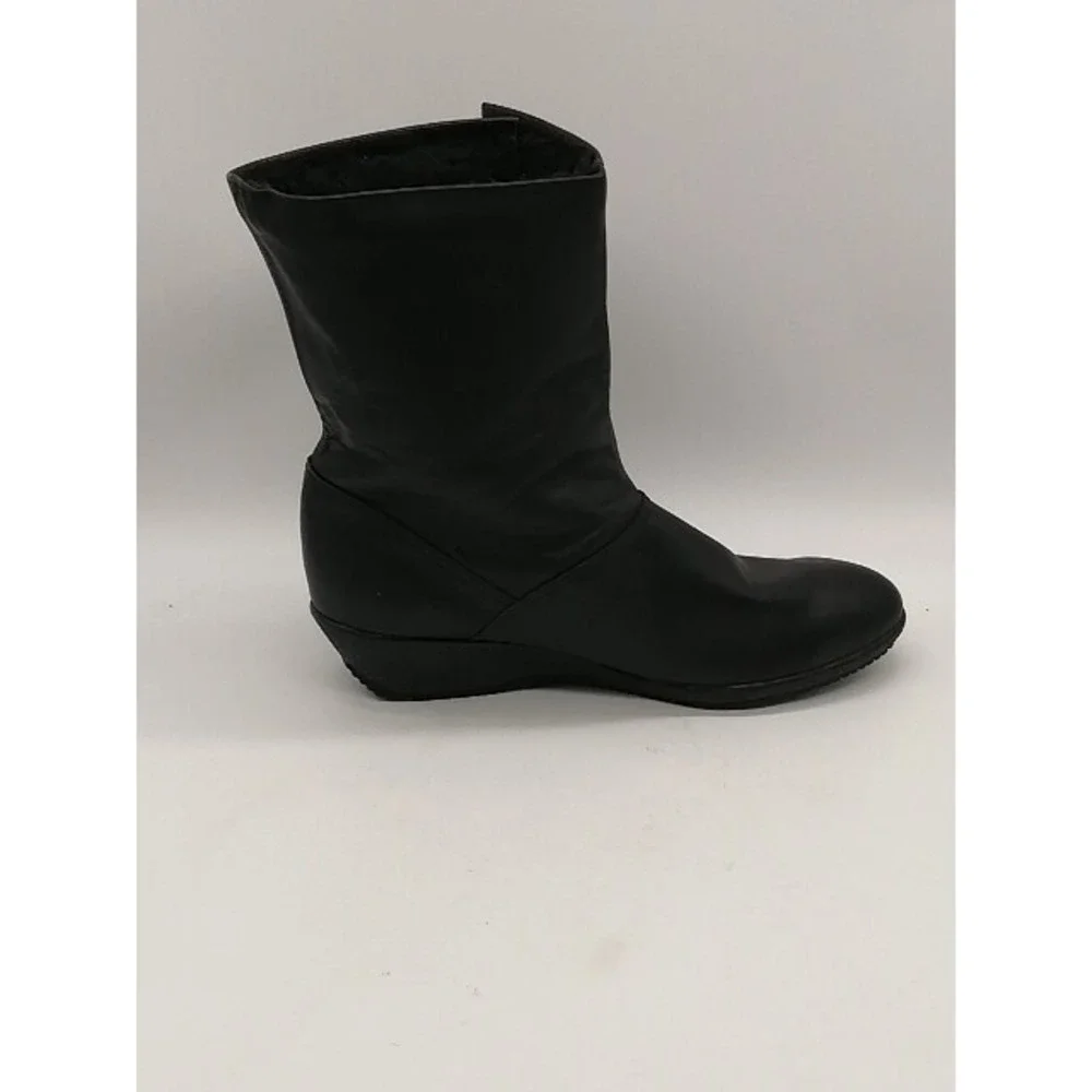 Naturalizer Shoes Womens Winter Boot 319 Black Ankle Hook & Loop Straps 7.5